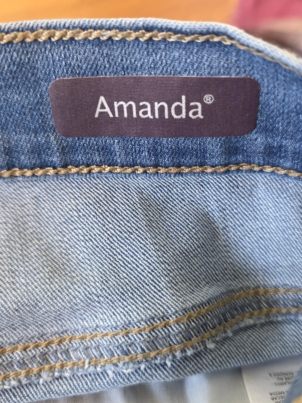 Gloria Vanderbilt Amanda High-Rise Blue Straight Leg Jeans Size 12